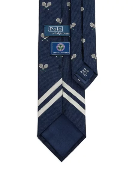 Șapcă Polo Ralph Lauren de mătase cu dungi cu cataramă albastru