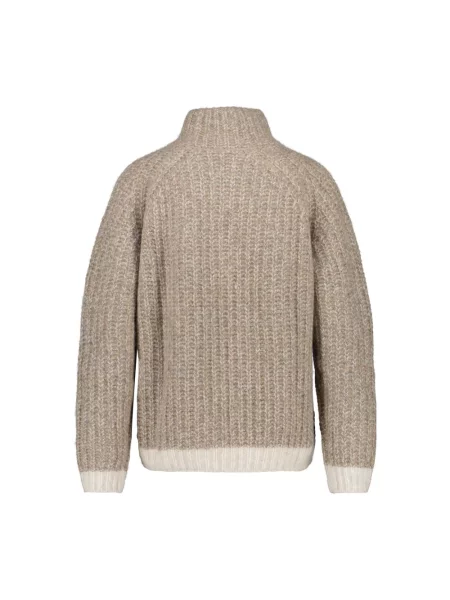 Sweter z golfem Hemisphere do golfa brązowy
