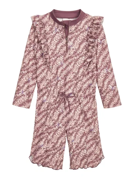 PLAYSHOES Costum de baie întreg albastru violet / mov zmeură / roșu alb