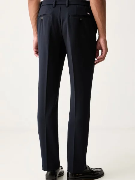 Tommy Hilfiger Spodnie materiałowe Punto Milano Straight Fit granatowy