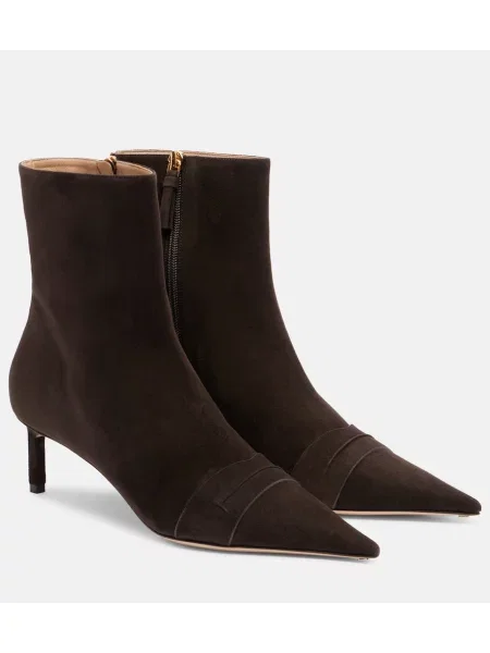 Cizme scurte Tom Ford din piele de căprioară maro