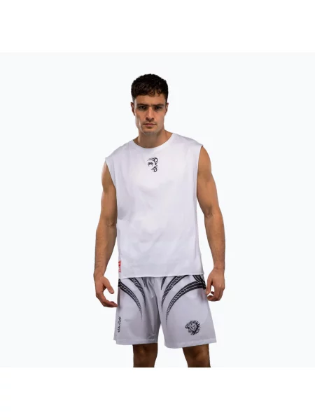 Тигровая футболка Venum без рукавов белая