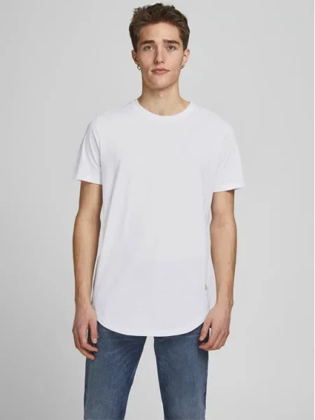 Jack&Jones T-shirt Jjenoa Long Line Fit bijela