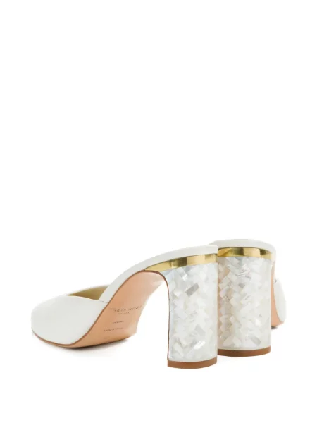 Papuci tip mules Freya Rose alb
