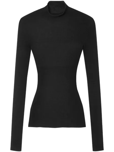 Top Versace de lână negru