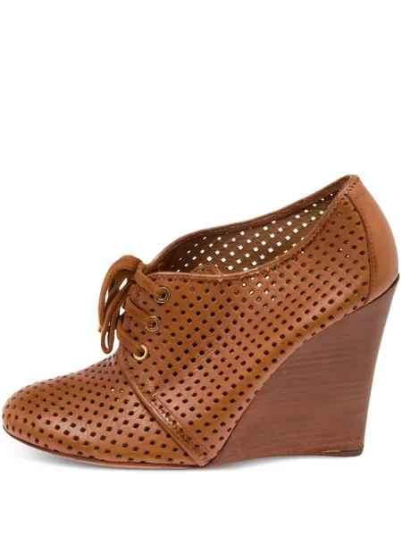 Botine Tory Burch cu pană maro