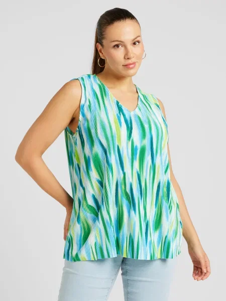 ONLY Carmakoma Tricou LISSETA / verde albastru