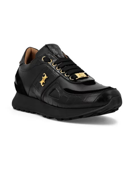 Sneakersy Billionaire zamszowe z nadrukiem czarne