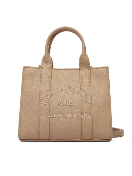 Karl Lagerfeld Ročna torbica kapučino rjava