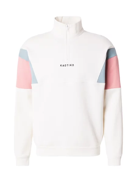 Kaotiko Mikina ARTHUR slonová kost / světlemodrá / lososová