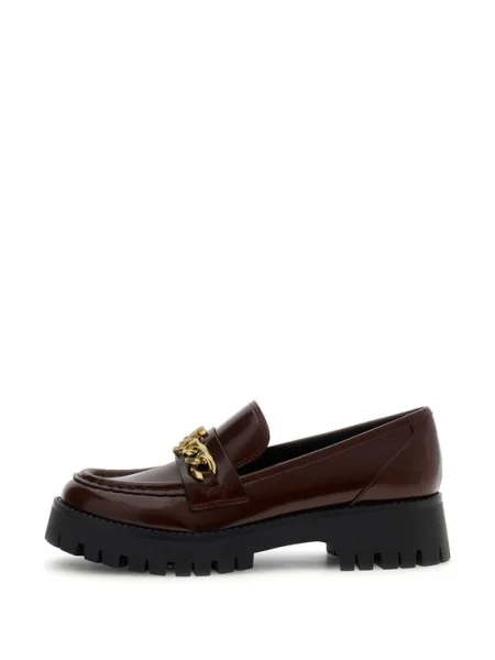 Полуотворени обувки Guess винено червено