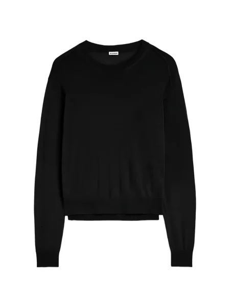 Pulover Jil Sander cu decolteu rotund negru