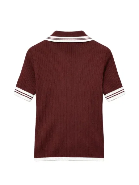 Kołnierzykowy koszulka polo Ermanno Firenze w paski brązowa