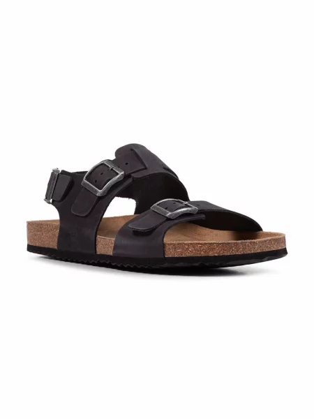 Sandali iz semiša Geox U SANDAL GHITA A črna