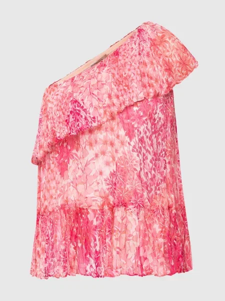 Топ на одне плече з квітковим принтом Twin-set рожевий