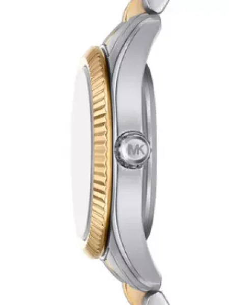 MICHAEL Michael Kors Analogové hodinky LEXINGTON safírová stříbrná / průhledná zlatá