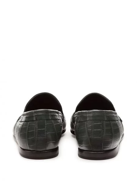 Kožené slip on bačkory Dolce & Gabbana zelené