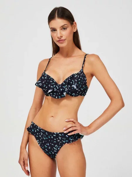 Costum de baie Marisse cu volane negru