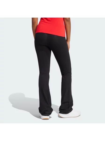 Legginsy adidas Essentials Small Logo Flared Leggings Black/ White XL czarne