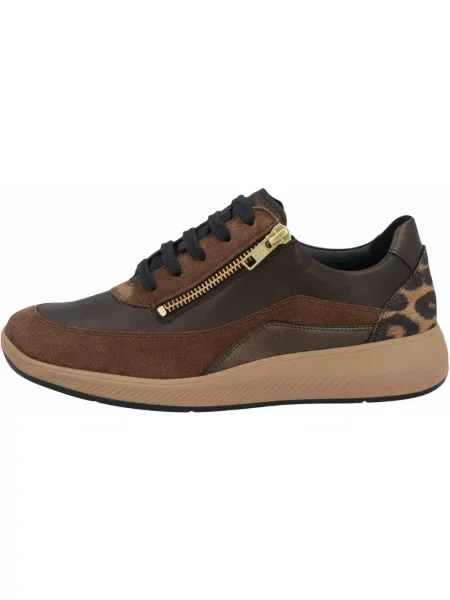 Sneakersy Solidus skórzane brązowe