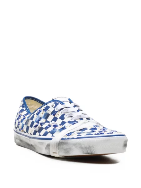 Sneakerși Vans Authentic în carouri cu mărgele albastru