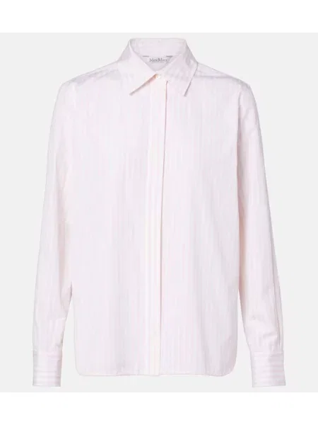 Cămașă Max Mara cu dungi alb