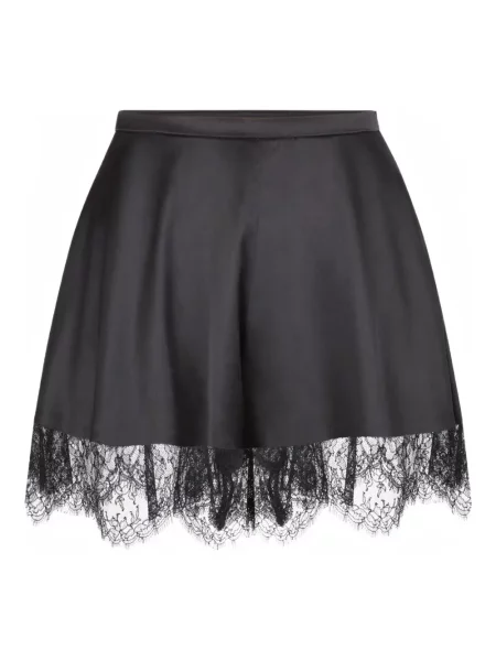 Pantaloni scurți Nina Ricci din satin negru