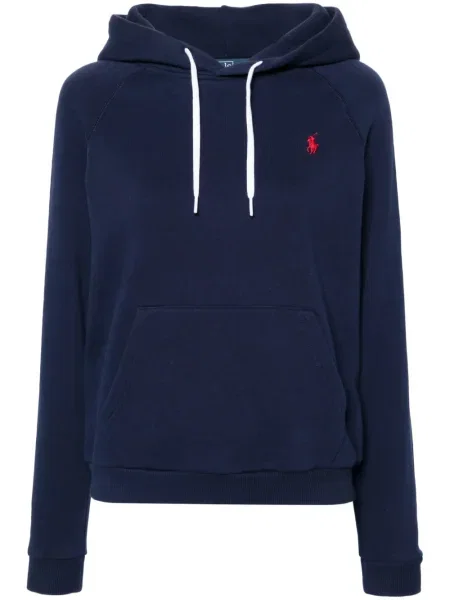 Суичър с качулка Polo Ralph Lauren синьо