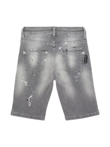 Szorty jeansowe dziecięce Philipp Plein szare