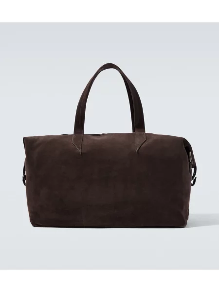 Geantă de călătorie Metier din piele de căprioară gri