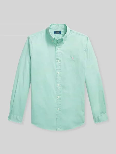 Koszula casualowa o kroju regular fit z czystej bawełny Polo Ralph Lauren zielona
