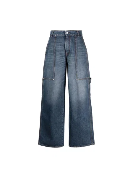 Szerokie jeansy Stella Mccartney niebieskie