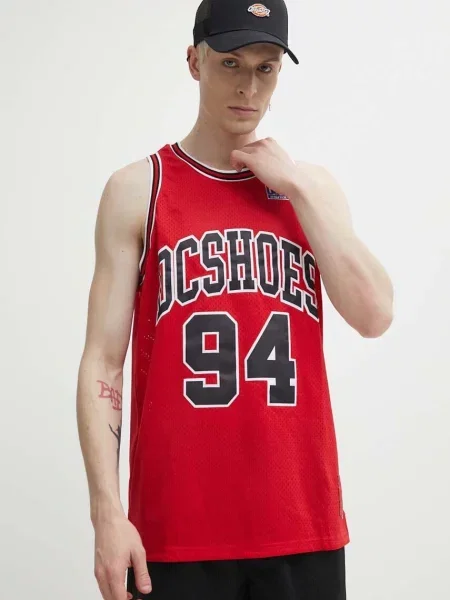 Tricou Dc din jerseu roșu