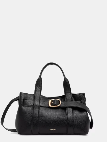 Geanta crossbody Calvin Klein cu cataramă cu bretele mini negru