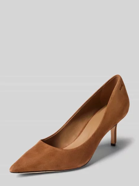 Czółenka z prawdziwej koziej skóry model Boss