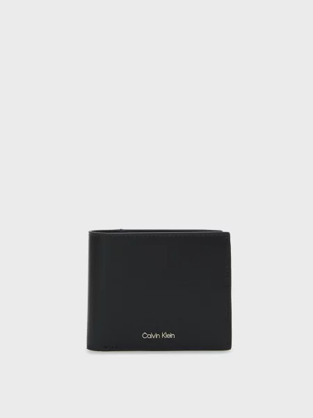 Кожаный кошелек Calvin Klein черный