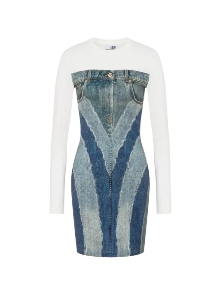 Rochie Love Moschino din jerseu albastru