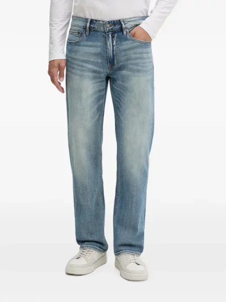 Blugi Guess cu autograf albastru
