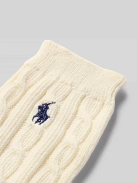 „Skarpety z mieszanka bawełny z wyhaftowane logo” Polo Ralph Lauren beżowe