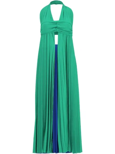 Rochie midi Zeus+dione până la genunchi cu gât halter de costum verde