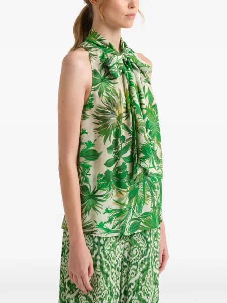 Top Maliparmi cu gât halter verde