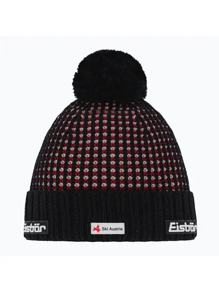 Eisbar Flow Os Pompon Rl Ska зимна шапка черна/пясъчник/бургундско черно