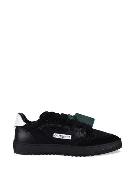 Sneakerși Off-white din piele de căprioară alb
