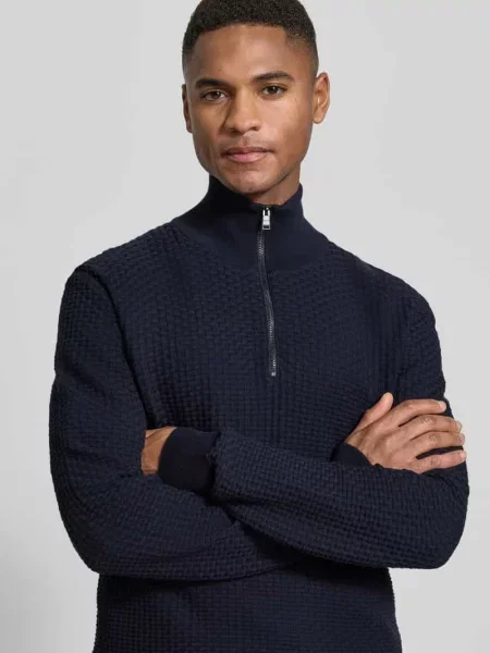 Sweter Boss granatowy