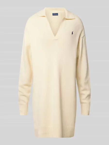 Sukienka wełniana z wyhaftowanym logo Polo Ralph Lauren