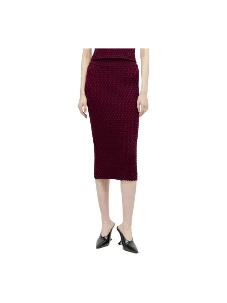 Spódnica midi Dries Van Noten czerwona