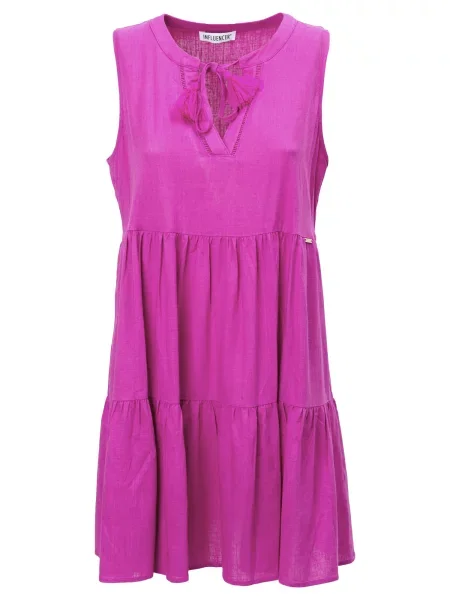 Influencer Obleka Tiered orhideja