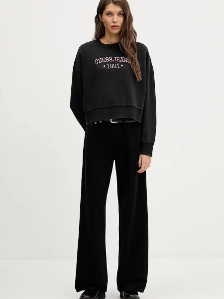 Кофта Guess Jeans з аплікацією чорний