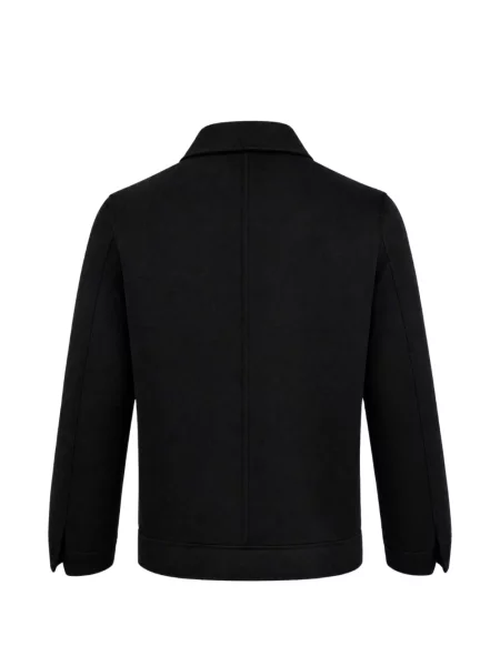 Μάλλινο μπουφάν πουκάμισο Franzese Collection μαύρο