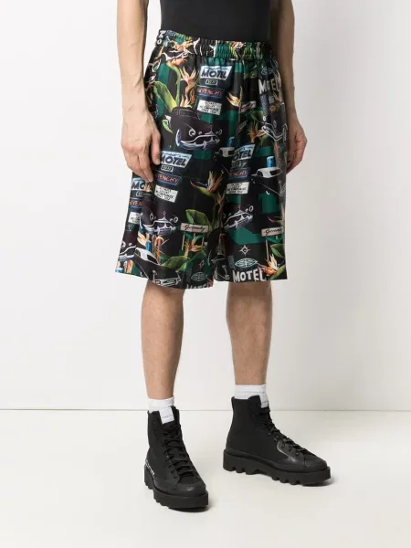 Pantaloni scurți Givenchy cu imagine negru